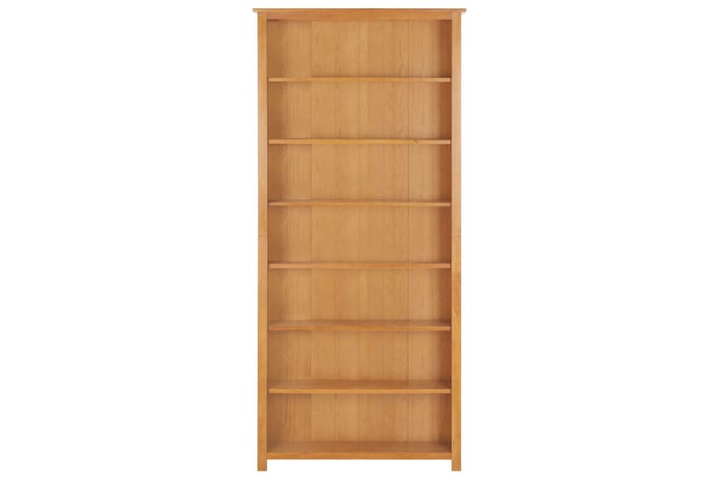 Bogreol Med 6 Hylder 90x22,5x200 cm Massivt Egetræ - Opbevaring - Hylder & Reoler - Bogreol