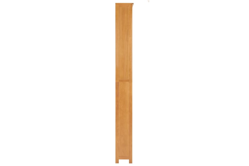 Bogreol Med 6 Hylder 90x22,5x200 cm Massivt Egetræ - Opbevaring - Hylder & Reoler - Bogreol