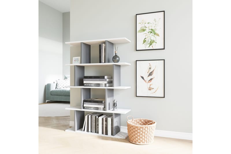 Bogreol Nachusa bogreol 90x25 cm Hvid,Antracit - Opbevaring - Hylder & Reoler - Bogreol