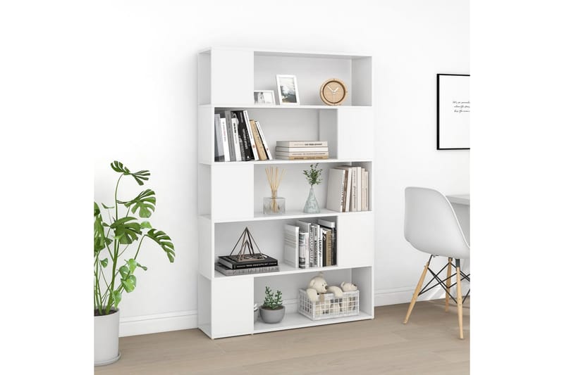 bogreol/rumdeler 100x24x155 cm spånplade hvid - Hvid - Opbevaring - Hylder & Reoler - Bogreol