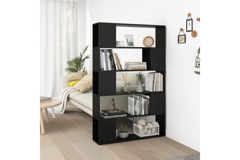 bogreol/rumdeler 100x24x155 cm spånplade sort - Sort - Opbevaring - Hylder & Reoler - Bogreol