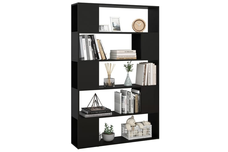 bogreol/rumdeler 100x24x155 cm spånplade sort - Sort - Opbevaring - Hylder & Reoler - Bogreol