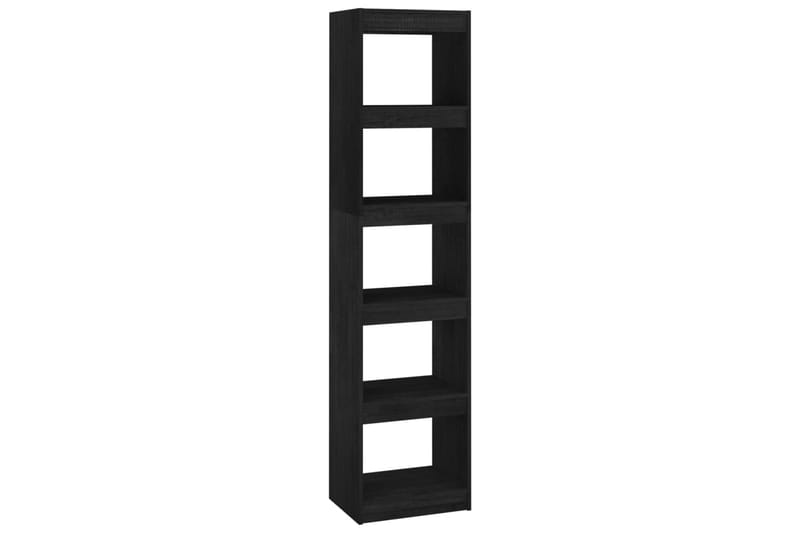 bogreol/rumdeler 40x30x167,5 cm massivt fyrretræ sort - Sort - Opbevaring - Hylder & Reoler - Bogreol