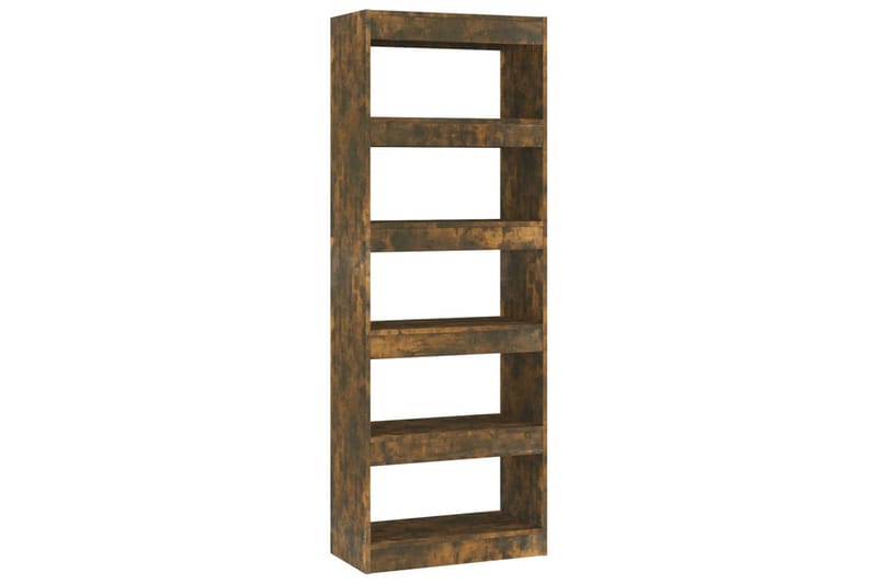 bogreol/rumdeler 60x30x166 cm spånplade røget egetræsfarve - Brun - Opbevaring - Hylder & Reoler - Bogreol
