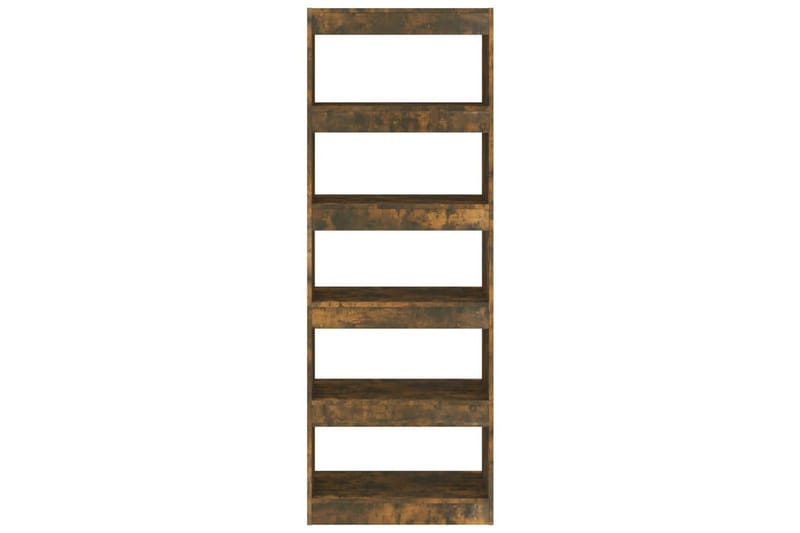 bogreol/rumdeler 60x30x166 cm spånplade røget egetræsfarve - Brun - Opbevaring - Hylder & Reoler - Bogreol
