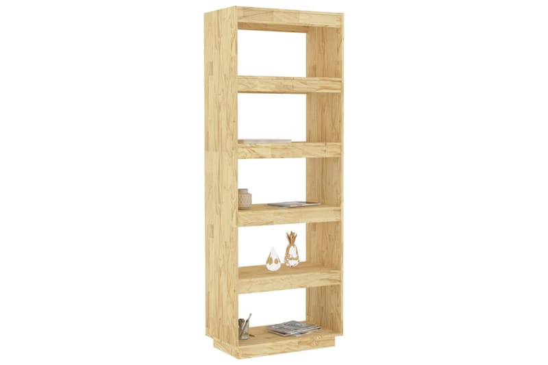 bogreol/rumdeler 60x35x167 cm massivt fyrretræ - Brun - Opbevaring - Hylder & Reoler - Bogreol