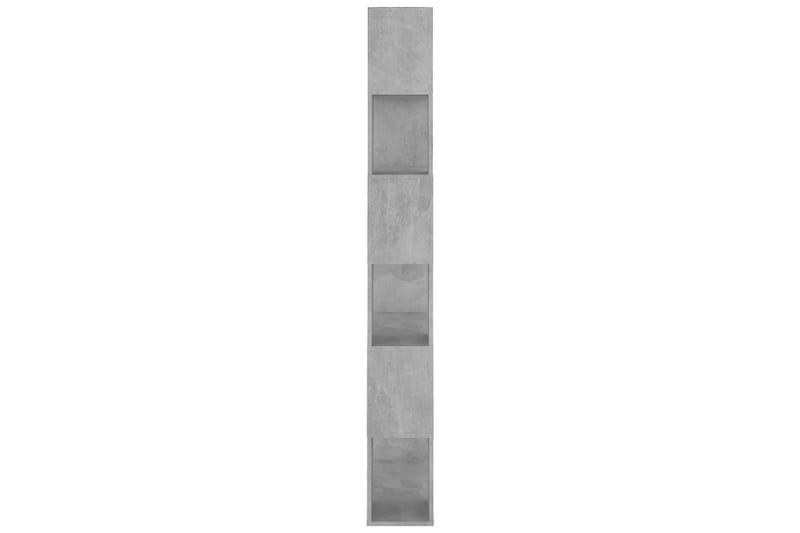 bogreol/rumdeler 80x24x186 cm spånplade betongrå - Grå - Bogreol