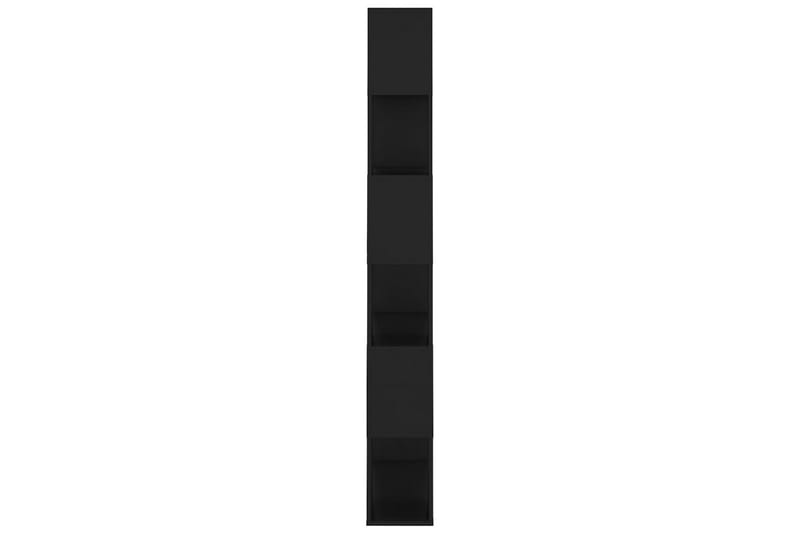 bogreol/rumdeler 80x24x186 cm spånplade sort - Sort - Bogreol