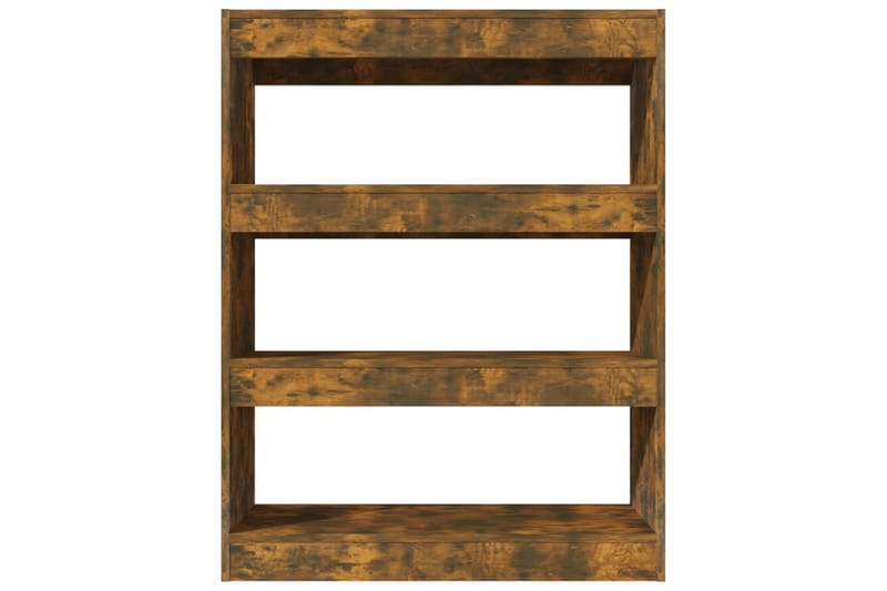 bogreol/rumdeler 80x30x103 cm konstrueret træ røget egetræ - Brun - Opbevaring - Hylder & Reoler - Bogreol
