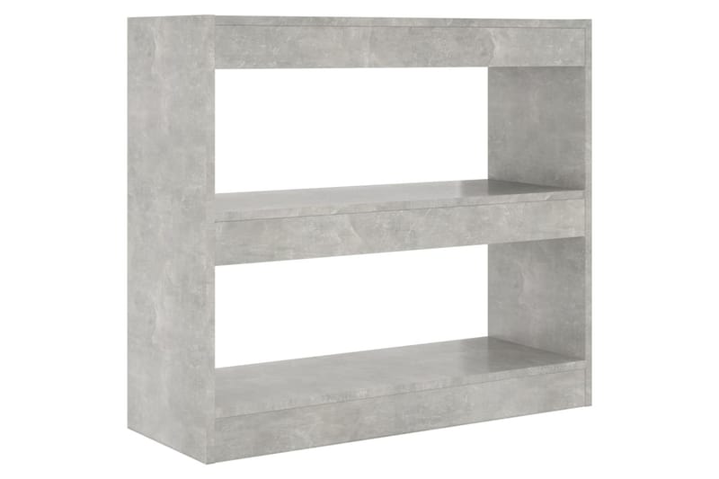 bogreol/rumdeler 80x30x72 cm betongrå - Grå - Bogreol
