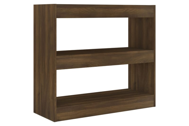 bogreol/rumdeler 80x30x72 cm brun egetræ - Brun - Opbevaring - Hylder & Reoler - Bogreol
