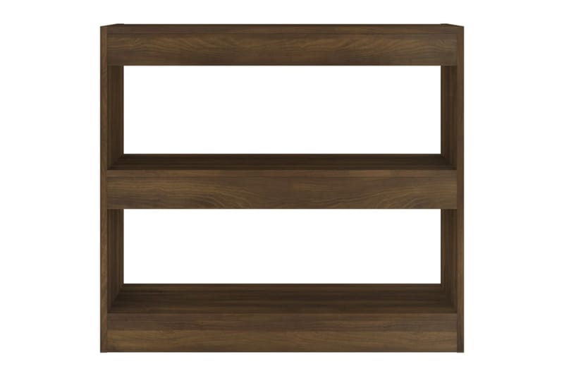 bogreol/rumdeler 80x30x72 cm brun egetræ - Brun - Opbevaring - Hylder & Reoler - Bogreol