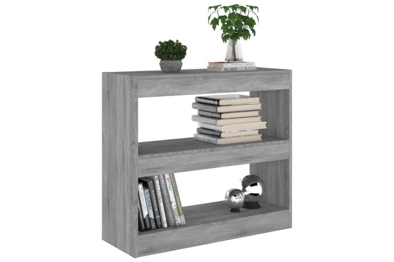 bogreol/rumdeler 80x30x72 cm grå sonoma-eg - Grå - Opbevaring - Hylder & Reoler - Bogreol