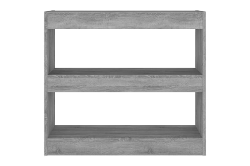 bogreol/rumdeler 80x30x72 cm grå sonoma-eg - Grå - Opbevaring - Hylder & Reoler - Bogreol