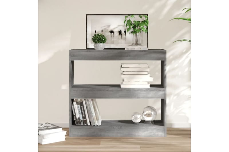 bogreol/rumdeler 80x30x72 cm grå sonoma-eg - Grå - Opbevaring - Hylder & Reoler - Bogreol