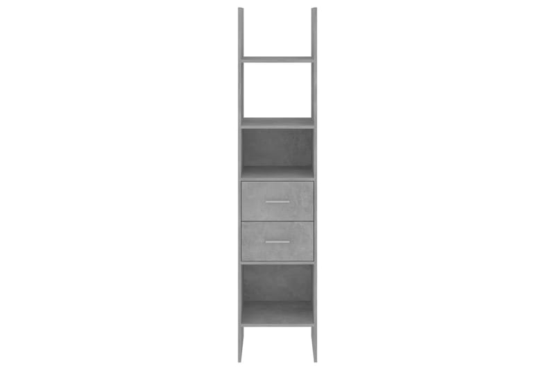 bogskab 40x35x180 cm spånplade betongrå - Grå - Bogreol