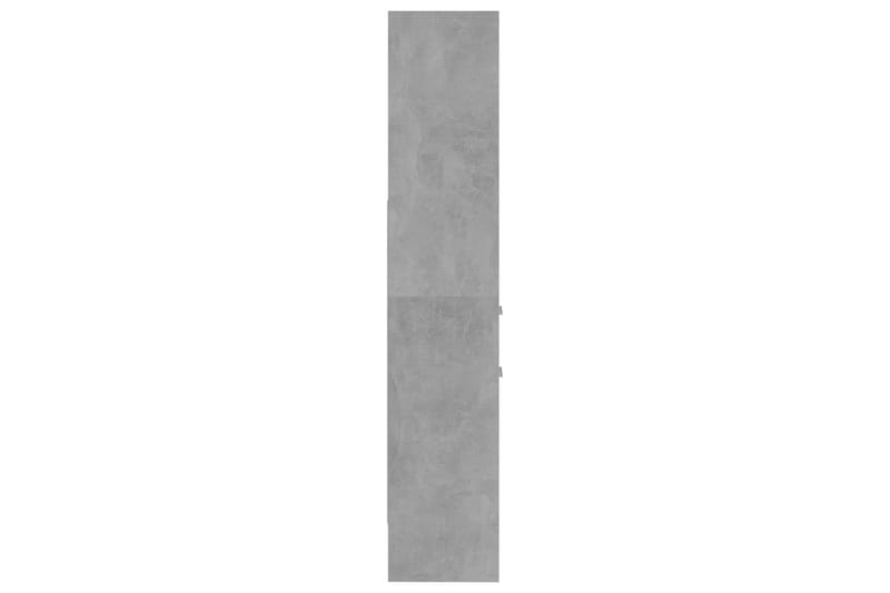 bogskab 40x35x180 cm spånplade betongrå - Grå - Bogreol