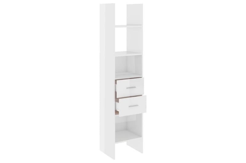 bogskab 40x35x180 cm spånplade hvid højglans - Hvid - Opbevaring - Hylder & Reoler - Bogreol