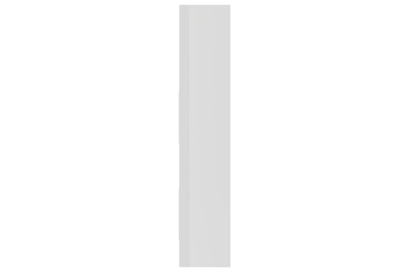 bogskab 40x35x180 cm spånplade hvid højglans - Hvid - Bogreol