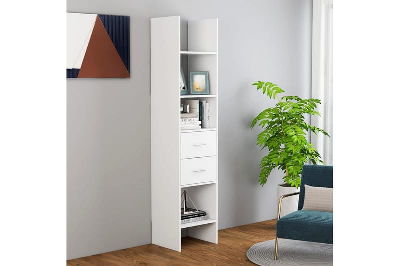 bogskab 40x35x180 cm spånplade hvid - Hvid - Opbevaring - Hylder & Reoler - Bogreol