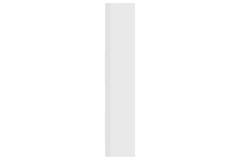 bogskab 60x35x180 cm spånplade højglans hvid - Hvid - Bogreol