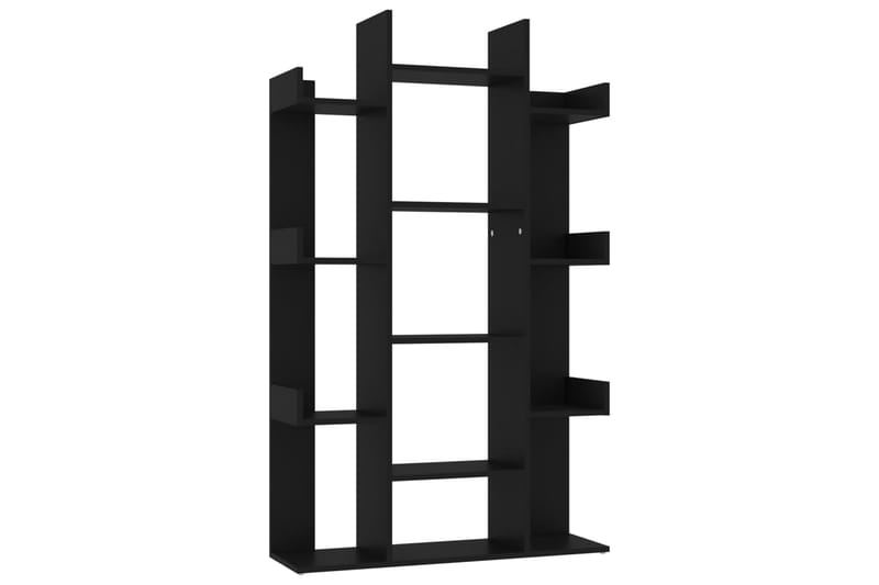 bogskab 86x25,5x140 cm spånplade sort - Sort - Opbevaring - Hylder & Reoler - Bogreol