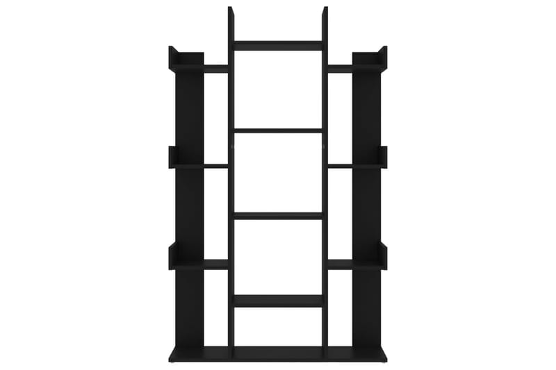 bogskab 86x25,5x140 cm spånplade sort - Sort - Bogreol