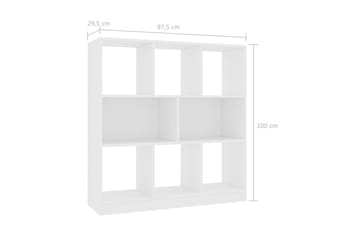 bogskab 97,5 x 29,5 x 100 cm spånplade hvid - Opbevaring - Hylder & Reoler - Bogreol