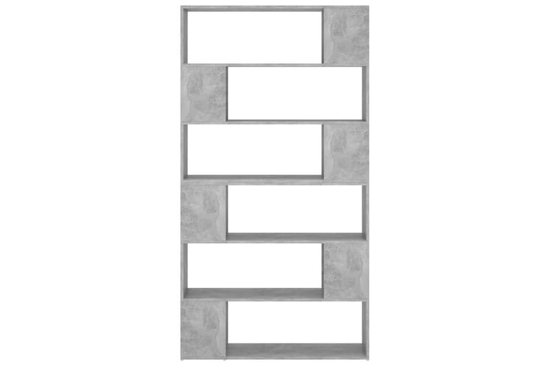 bogskab/rumdeler 100x24x188 cm spånplade betongrå - Grå - Bogreol