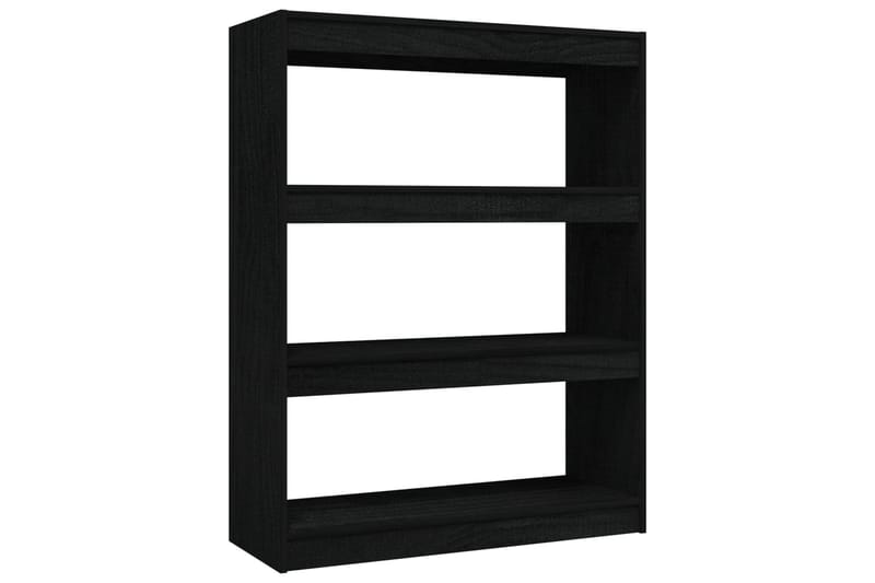 bogskab/rumdeler 100x30x103 cm massivt fyrretræ sort - Sort - Opbevaring - Hylder & Reoler - Bogreol