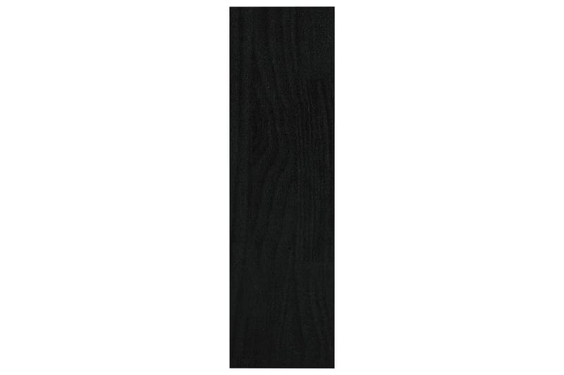 bogskab/rumdeler 100x30x103 cm massivt fyrretræ sort - Sort - Bogreol