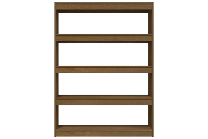 bogskab/rumdeler 100x30x135,5 cm massivt fyrretræ honningbru - Brun - Opbevaring - Hylder & Reoler - Bogreol