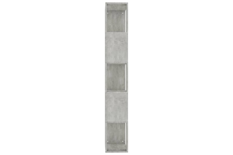 bogskab/rumdeler 45 x 24 x 159 cm spånplade betongrå - Bogreol