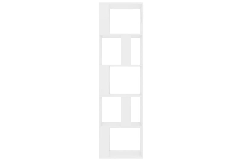 bogskab/rumdeler 45 x 24 x 159 cm spånplade hvid højglans - Bogreol