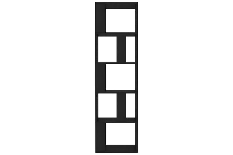 bogskab/rumdeler 45 x 24 x 159 cm spånplade sort - Bogreol