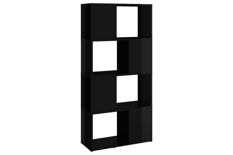 bogskab/rumdeler 60x24x124,5 cm spånplade sort højglans - Sort - Opbevaring - Hylder & Reoler - Bogreol