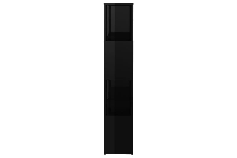 bogskab/rumdeler 60x24x124,5 cm spånplade sort højglans - Sort - Bogreol