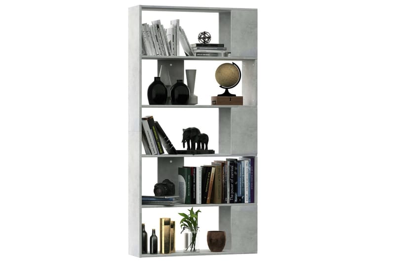 bogskab/rumdeler 80 x 24 x 159 cm spånplade betongrå - Opbevaring - Hylder & Reoler - Bogreol