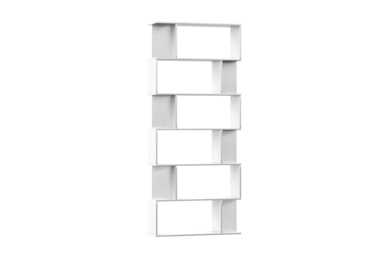 bogskab/rumdeler 80 x 24 x 192 cm spånplade hvid højglans - Bogreol