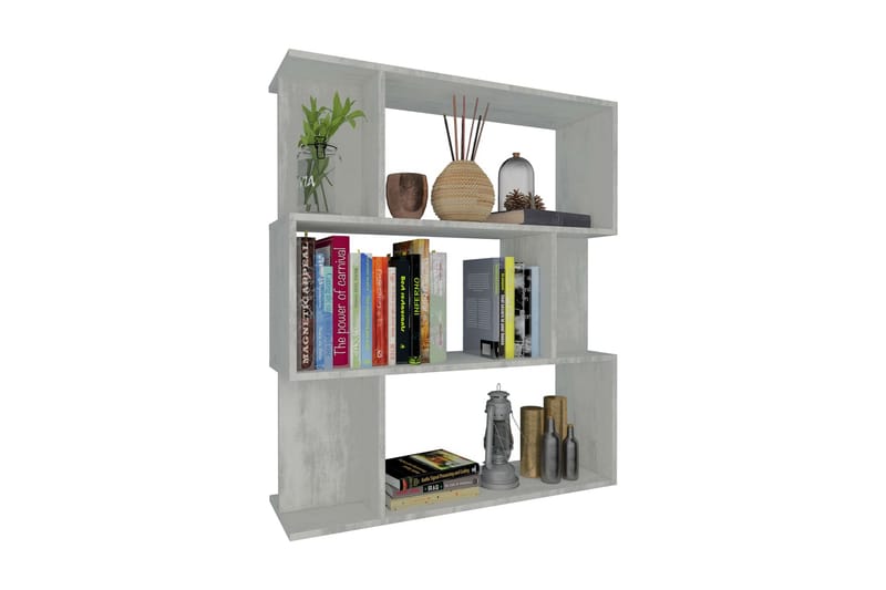 Bogskab/Rumdeler 80 X 24 X 96 Cm Spånplade Betongrå - Grå - Opbevaring - Hylder & Reoler - Bogreol