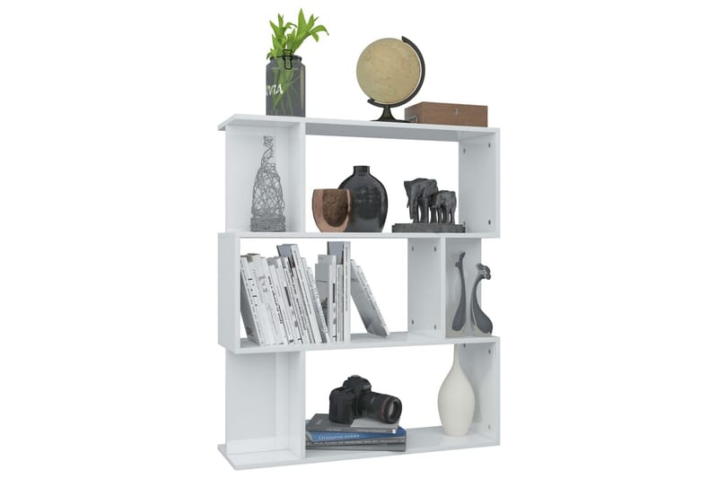 bogskab/rumdeler 80 x 24 x 96 cm spånplade hvid højglans - Opbevaring - Hylder & Reoler - Bogreol