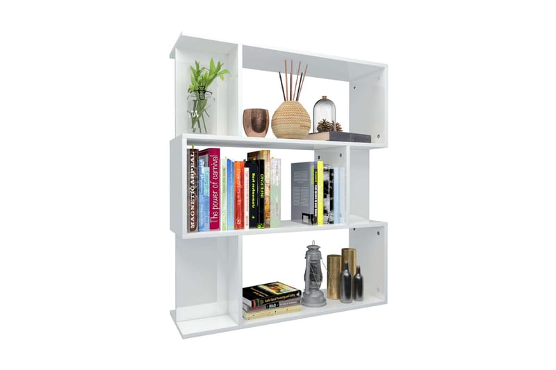 bogskab/rumdeler 80 x 24 x 96 cm spånplade hvid højglans - Opbevaring - Hylder & Reoler - Bogreol