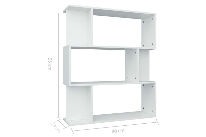 Bogskab/Rumdeler 80 X 24 X 96 Cm Spånplade Hvid - Hvid - Opbevaring - Hylder & Reoler - Bogreol