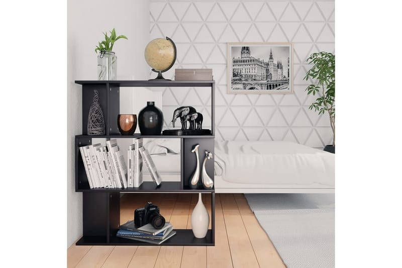 Bogskab/Rumdeler 80 X 24 X 96 Cm Spånplade Sort - Sort - Opbevaring - Hylder & Reoler - Bogreol
