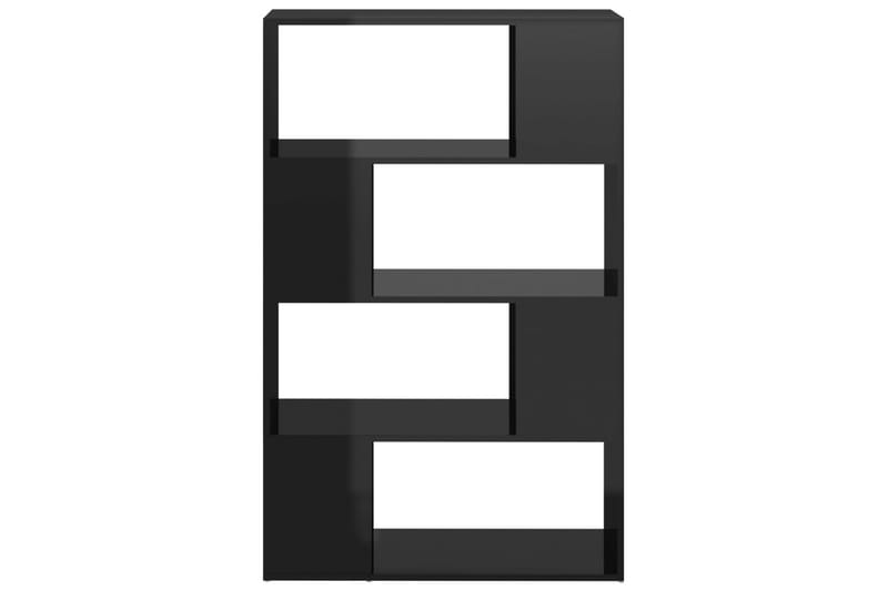 bogskab/rumdeler 80x24x124,5 cm spånplade sort højglans - Sort - Opbevaring - Hylder & Reoler - Bogreol
