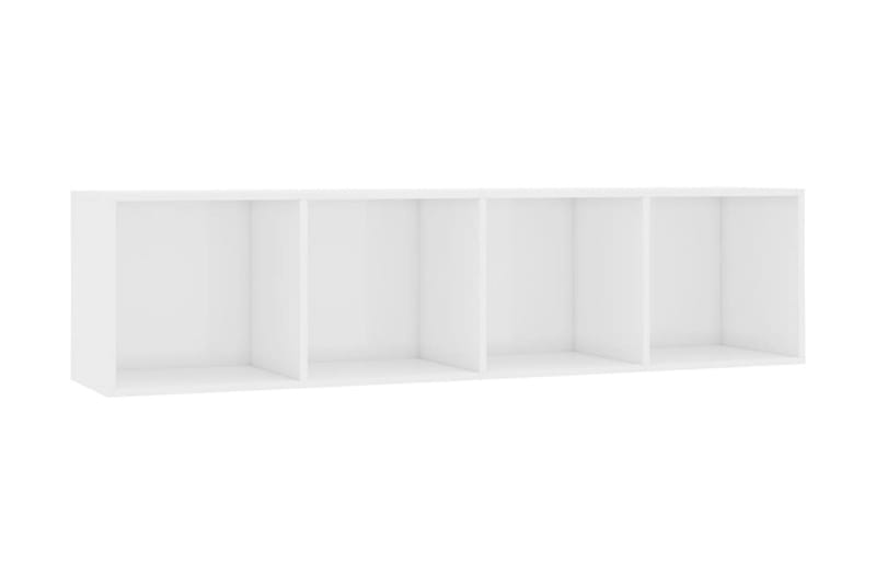 bogskab/tv-skab 143 x 30 x 36 cm hvid højglans - Bogreol