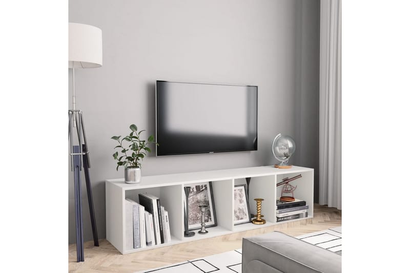 bogskab/tv-skab 143 x 30 x 36 cm hvid - Opbevaring - Hylder & Reoler - Bogreol