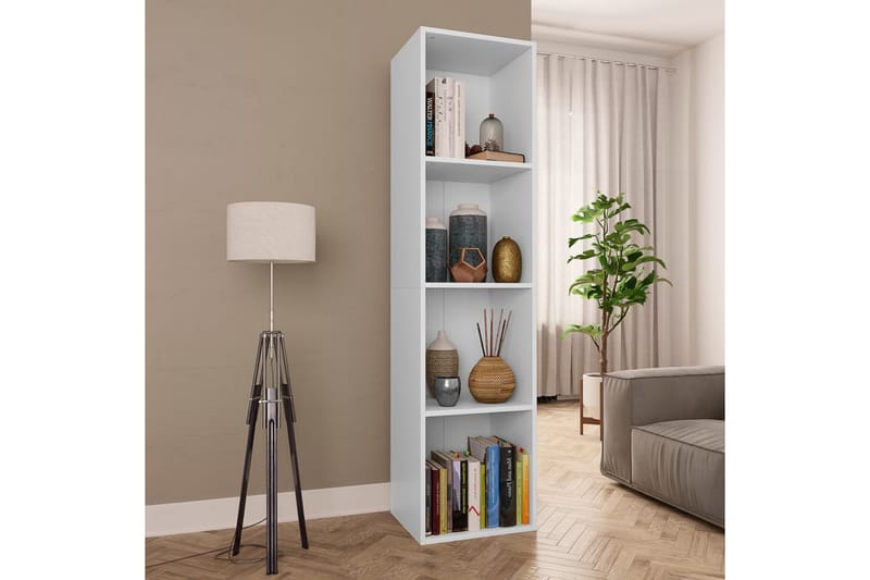Bogskab/Tv-Skab 36 X 30 X 143 Cm Spånplade Hvid - Hvid - Opbevaring - Hylder & Reoler - Bogreol