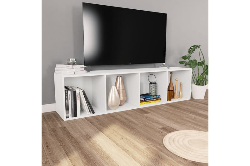 Bogskab/Tv-Skab 36 X 30 X 143 Cm Spånplade Hvid - Hvid - Opbevaring - Hylder & Reoler - Bogreol
