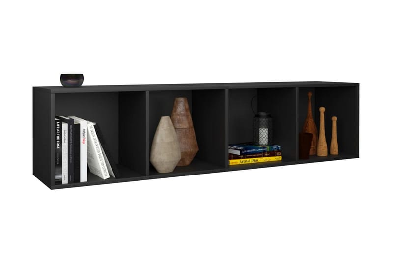 Bogskab/Tv-Skab 36 X 30 X 143 Cm Spånplade Sort - Sort - Opbevaring - Hylder & Reoler - Bogreol